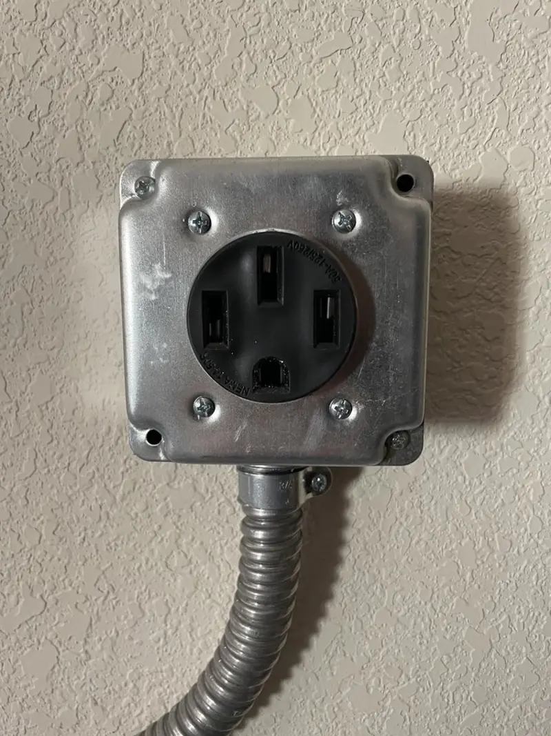 NEMA 14-50 outlet installed for Smart Home Electrical in Joliet